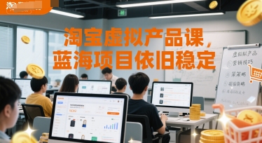 淘宝虚拟产品课，蓝海项目依旧稳定-Zv头条