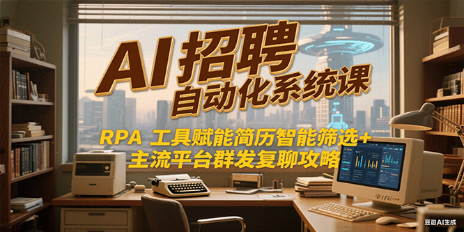 AI招聘自动化系统课，RPA工具赋能简历智能筛选+主流平台群发复聊全攻略-Zv头条