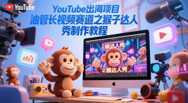YouTube出海项目，油管长视频赛道之猴子达人秀制作教程-Zv头条