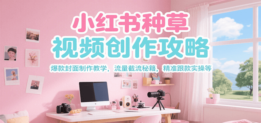 小红书种草视频创作攻略，爆款封面制作教学 ，流量截流秘籍 ，精准跟款实操等-Zv头条