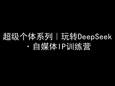 超级个体系列，玩转DeepSeek·自媒体IP训练营，deepseek教程-Zv头条
